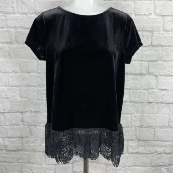 Black velvet top - Picture 1 of 1